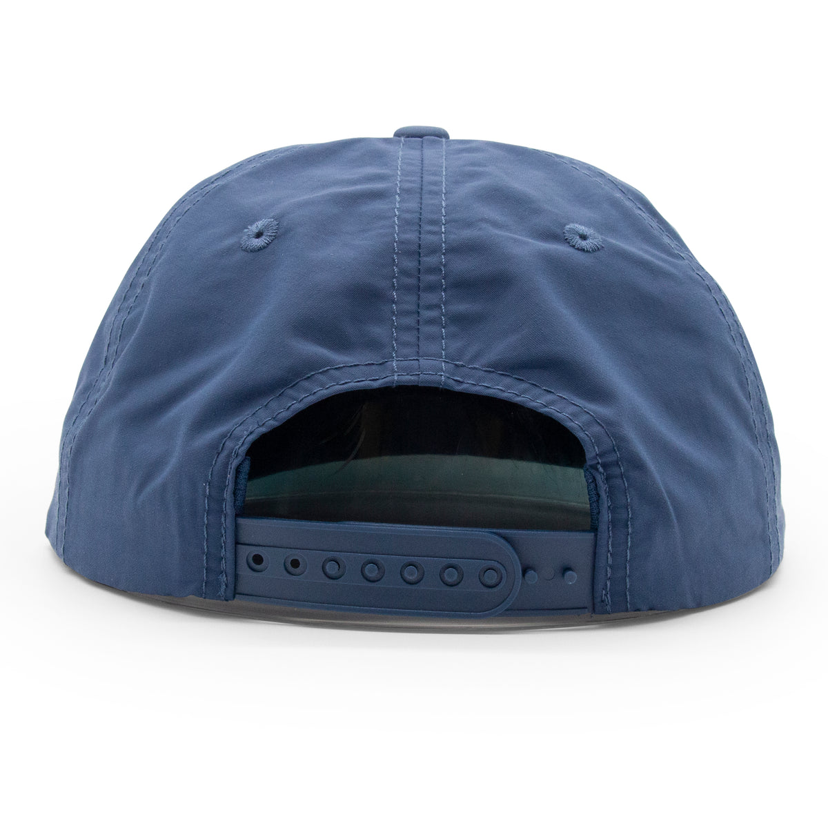 Adult Colorado Mountain Peaks Rope Hat - Light Blue Back Side