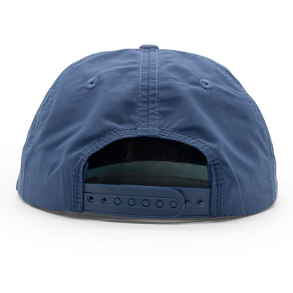Adult Colorado Mountain Peaks Rope Hat - Light Blue Back Side
