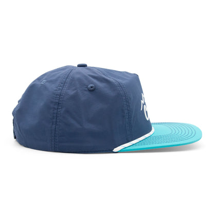 Adult Colorado Mountain Peaks Rope Hat - Light Blue Right Side