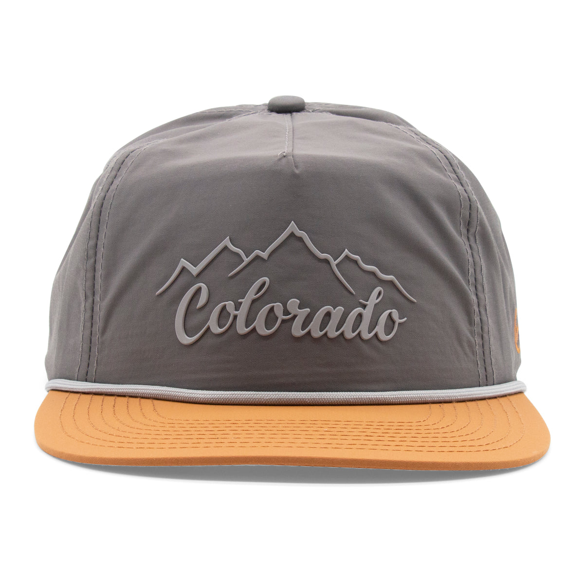 Adult Colorado Mountain Peaks Rope Hat - Tan Front