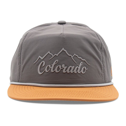 Adult Colorado Mountain Peaks Rope Hat - Tan Front