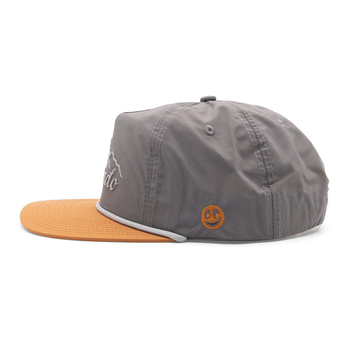 Adult Colorado Mountain Peaks Rope Hat - Tan Left Side