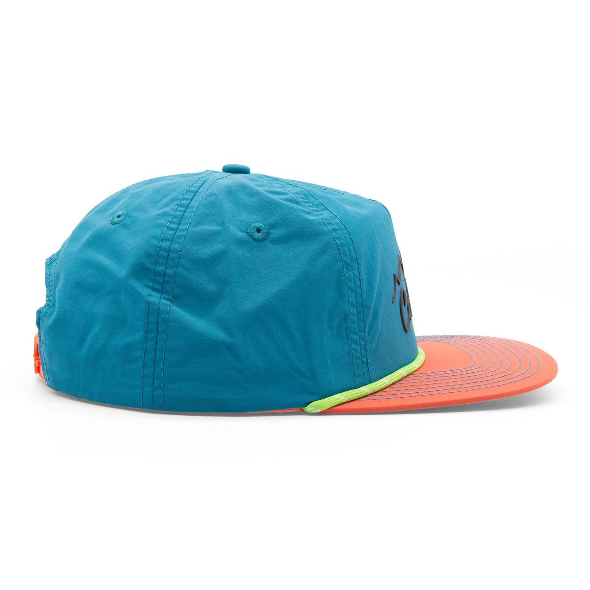 Adult Colorado Mountain Peaks Rope Hat - Teal Right Side