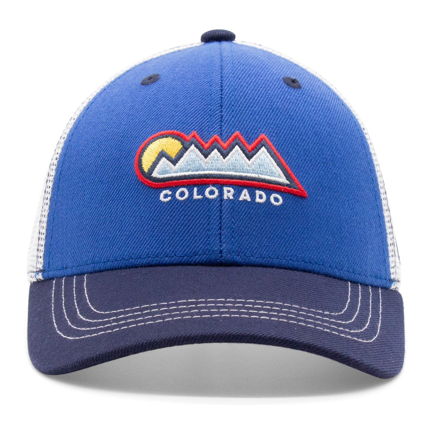 Kids Colorado Sun Ridge Low Pro Hat royal front view