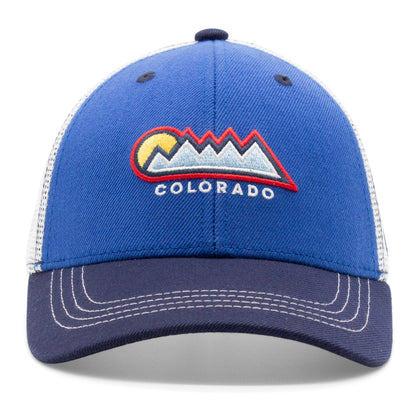 Kids Colorado Sun Ridge Low Pro Hat royal front view