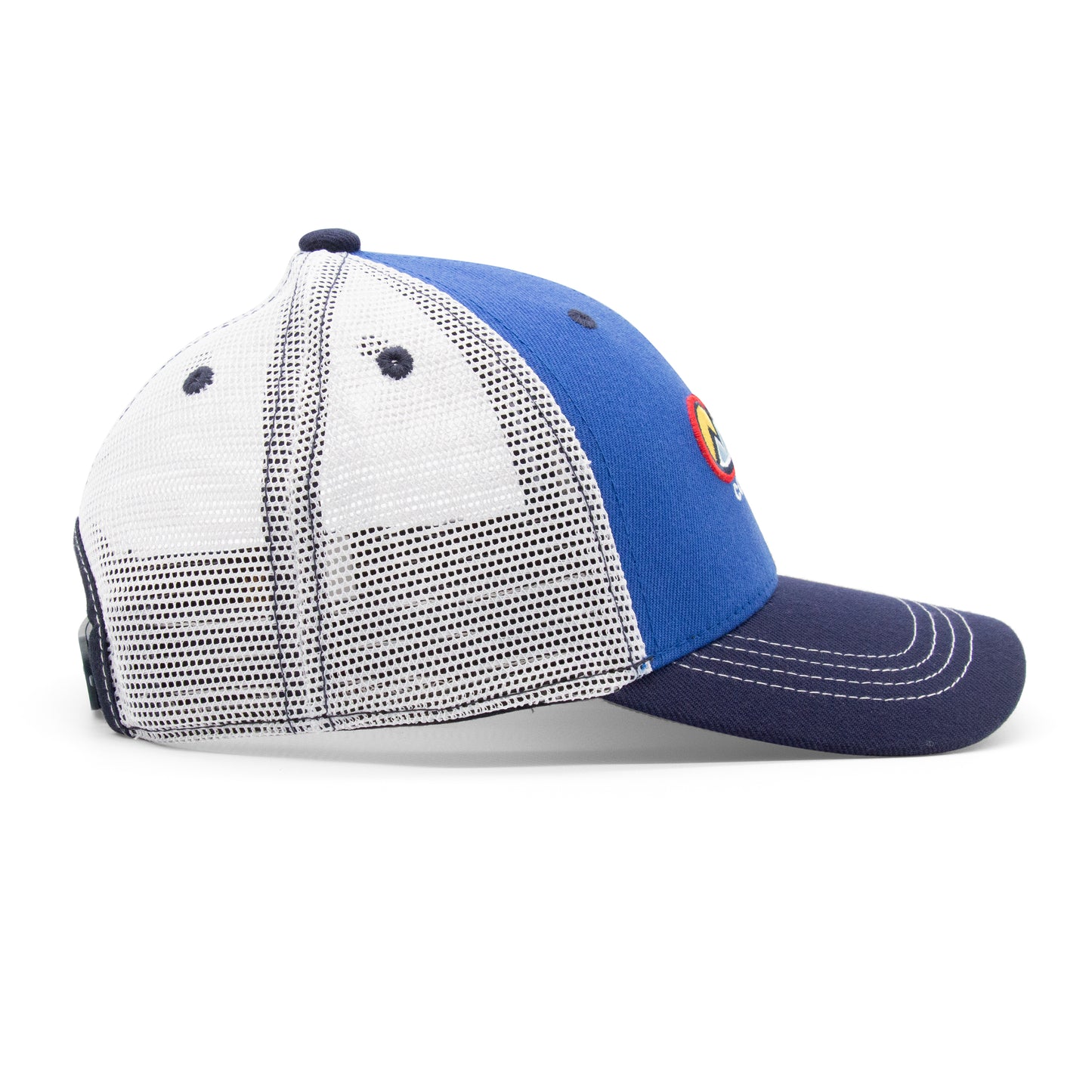 Kids Colorado Sun Ridge Low Pro Hat royal angled back view