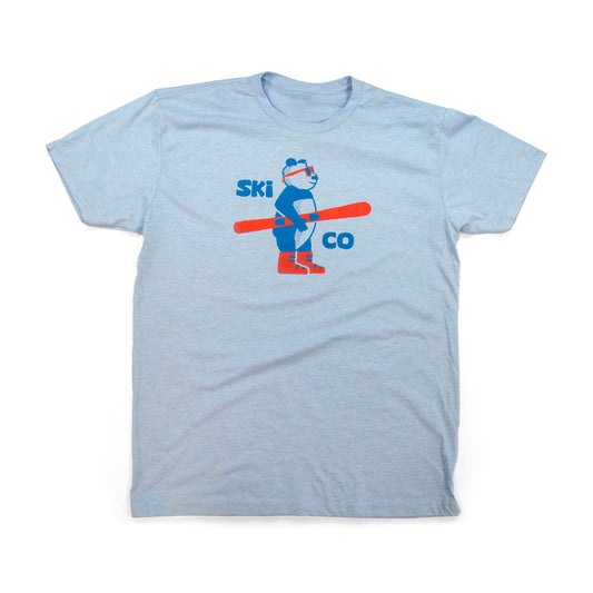 Men’s Panda Ski Colorado T-Shirt navy front view