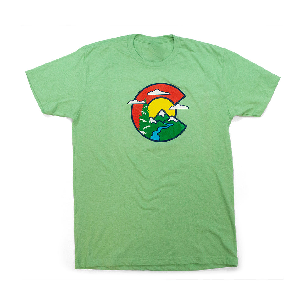 Men’s Colorado C Clouds T-Shirt turqouise front view