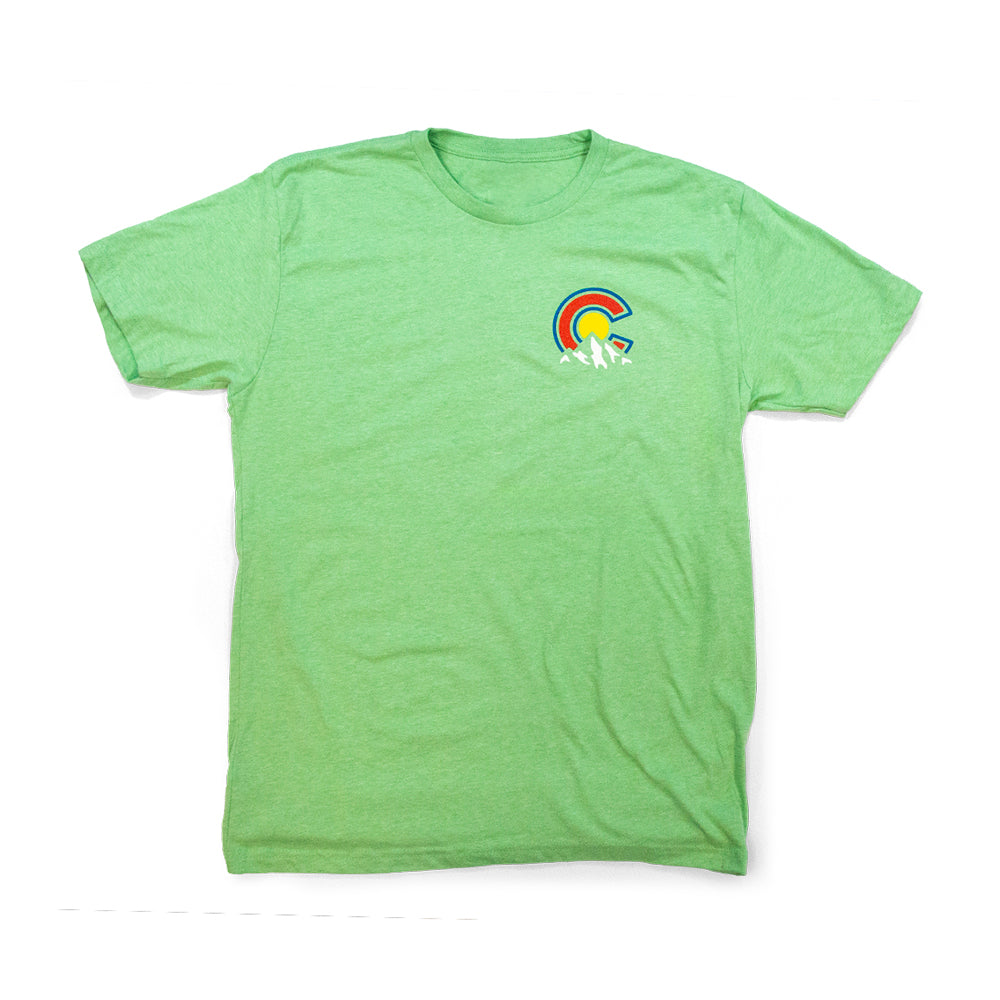 Men’s Colorado Mountains T-Shirt light-blue back view
