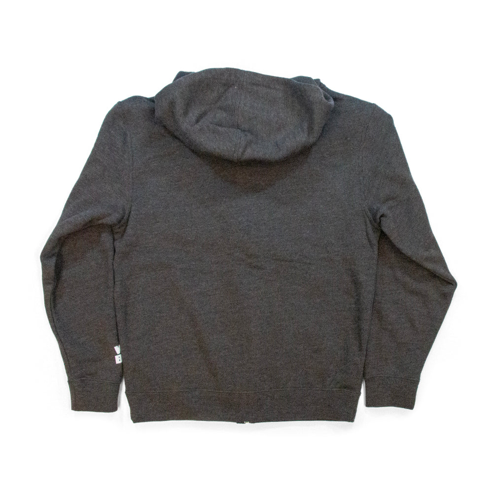Kids Colorado Mountains Zip Hoodie black back view