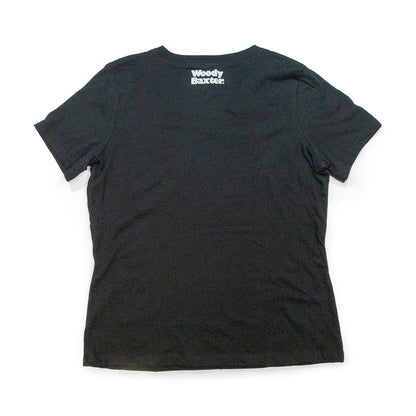 Women’s Colorado Mountains V-Neck T-Shirt black front view