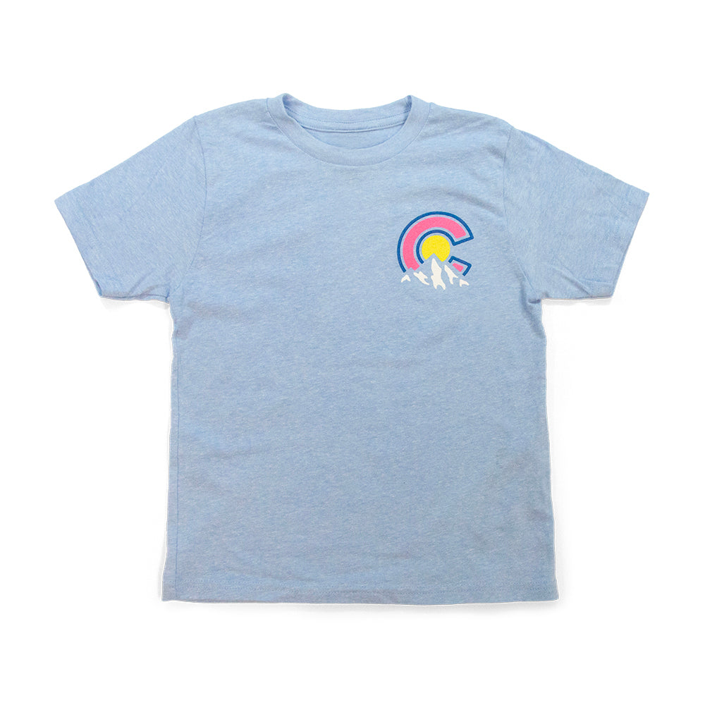 Kids Colorado Mountains T-Shirt front view