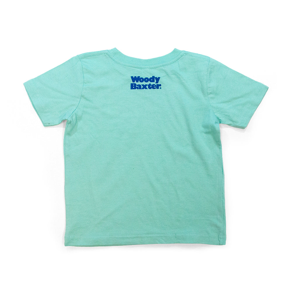 Toddler Colorado Mountains Left Chest T-Shirt aqua back view