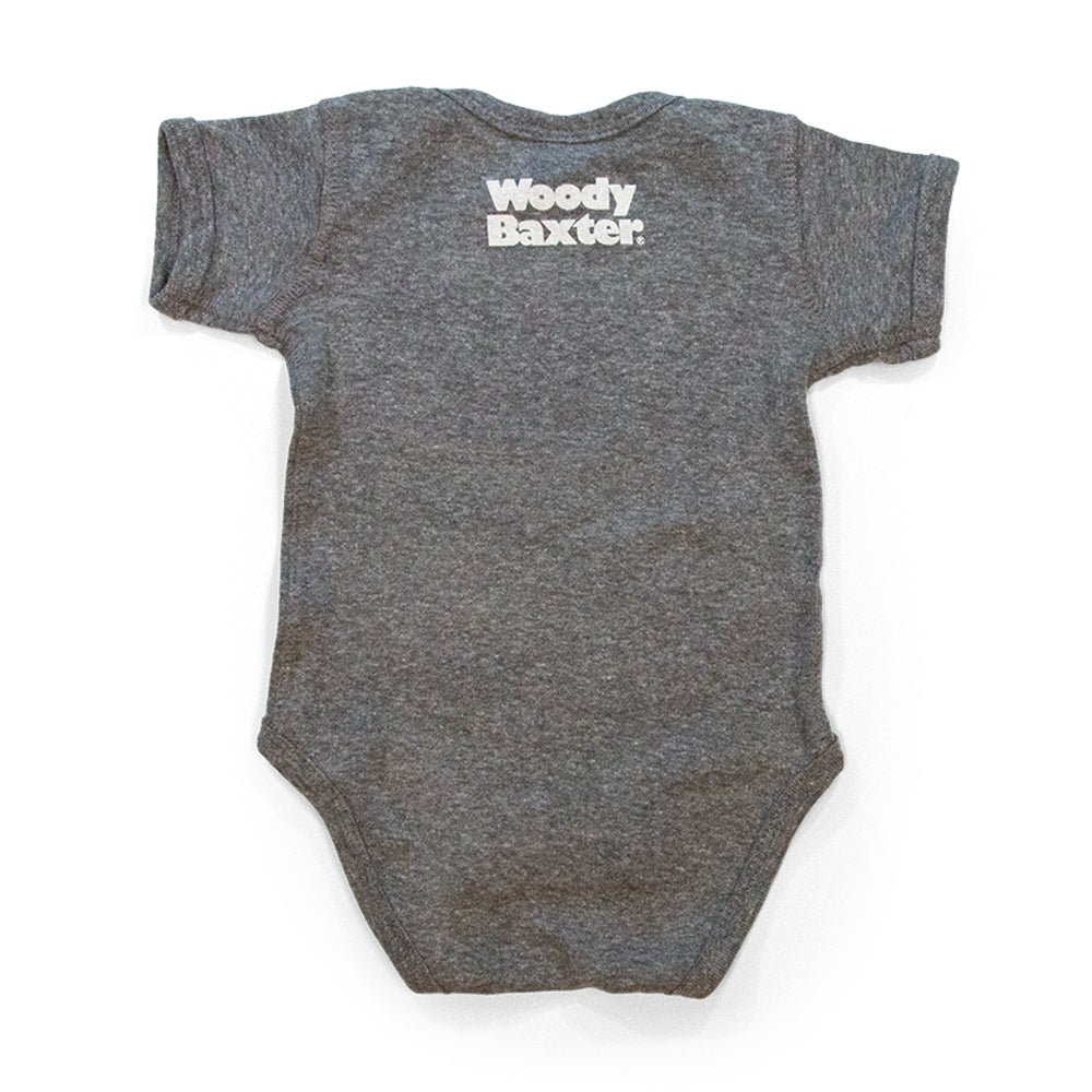 Colorado Mountains Onesie pink front view