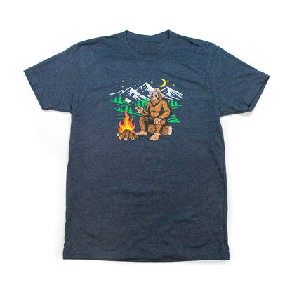 Men’s Colorado Bigfoot Camping T-Shirt navy front view