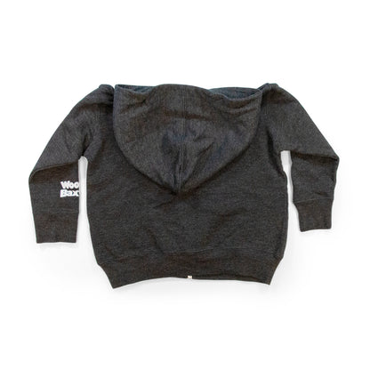 Toddler Colorado Mountains Zip Hoodie charcoal back view