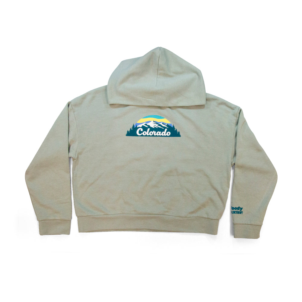 Women’s Colorado Tree Tops Hoodie white back view