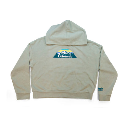 Women’s Colorado Tree Tops Hoodie white back view