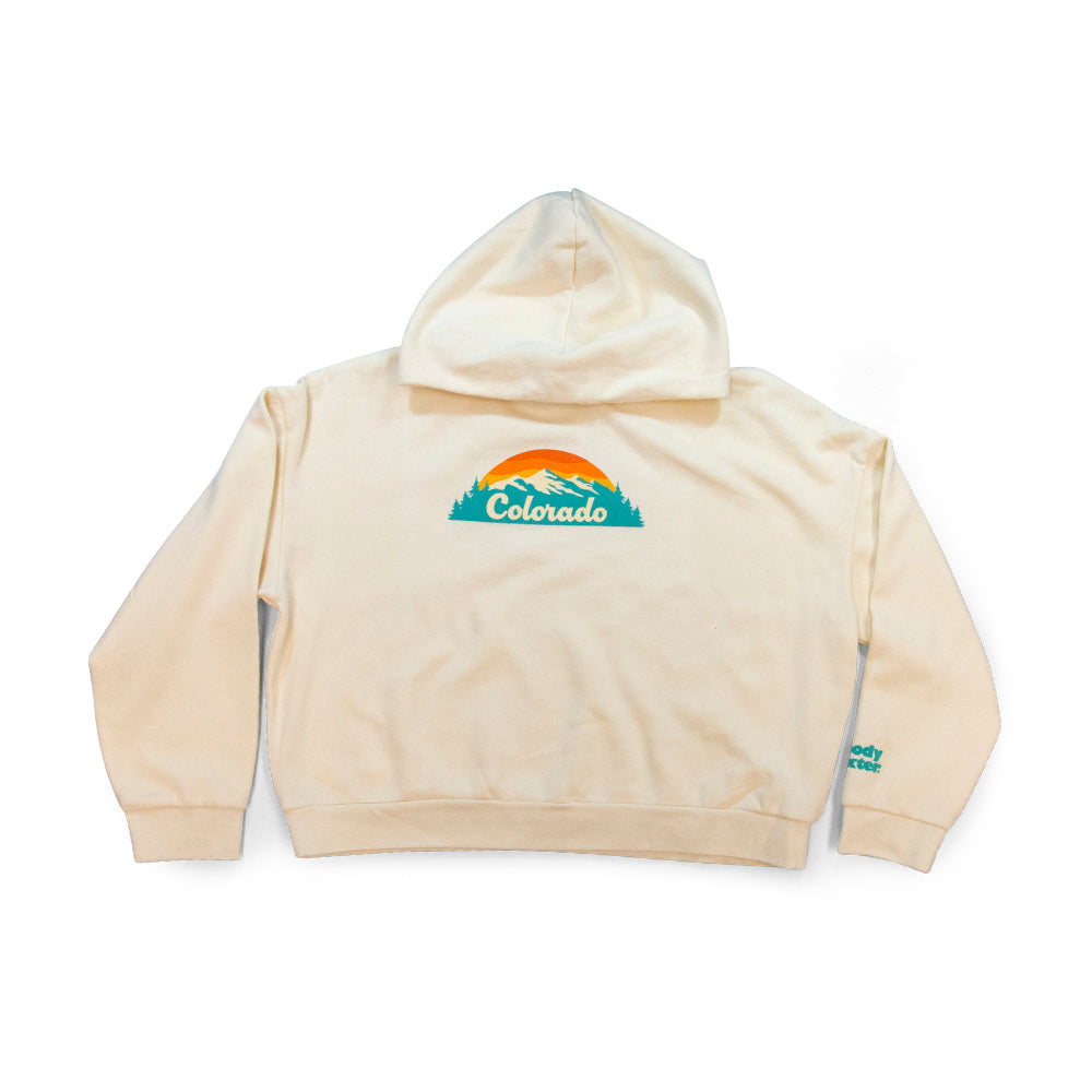 Women’s Colorado Tree Tops Hoodie white front view