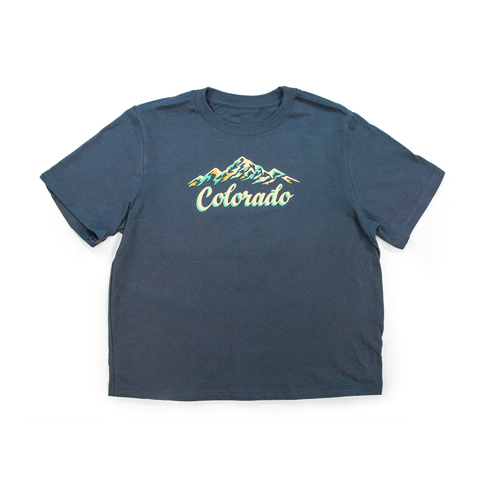 Women’s Colorado Paint Strokes T-Shirt black front view