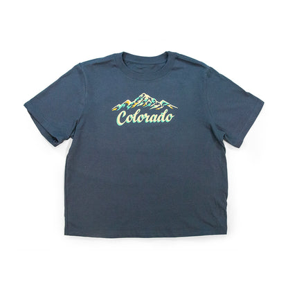 Women’s Colorado Paint Strokes T-Shirt black front view