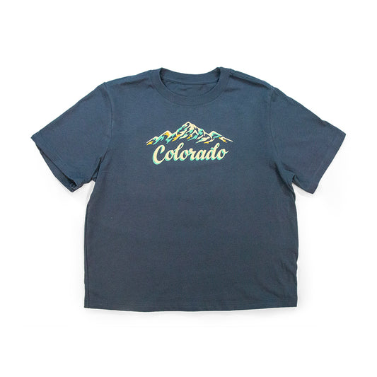 Women’s Colorado Paint Strokes T-Shirt black front view
