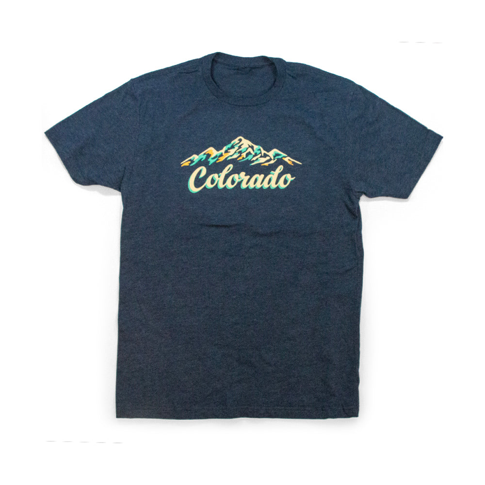 Men’s Colorado Paint Strokes T-Shirt navy front view