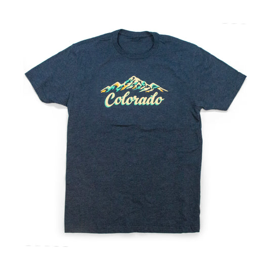 Men’s Colorado Paint Strokes T-Shirt navy front view