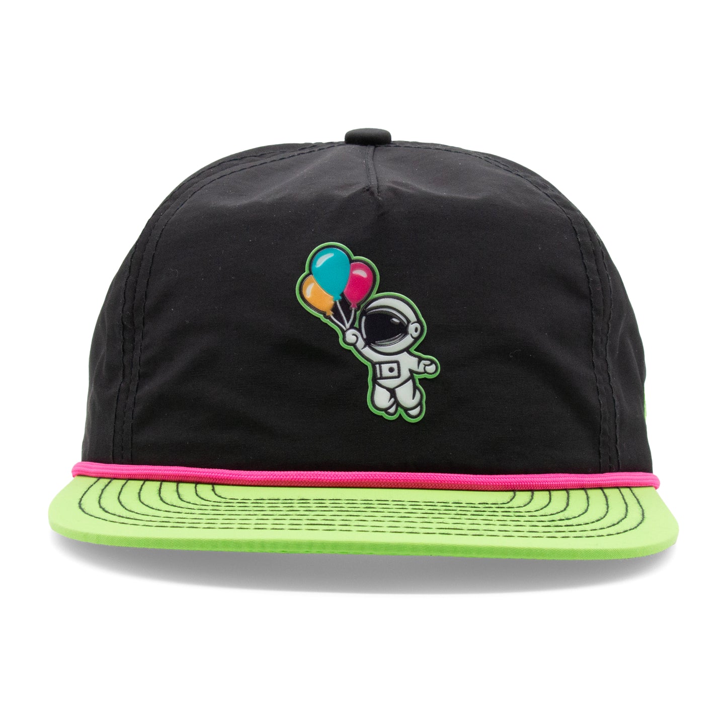 Adult Astronaut Rope Hat neon-green front view
