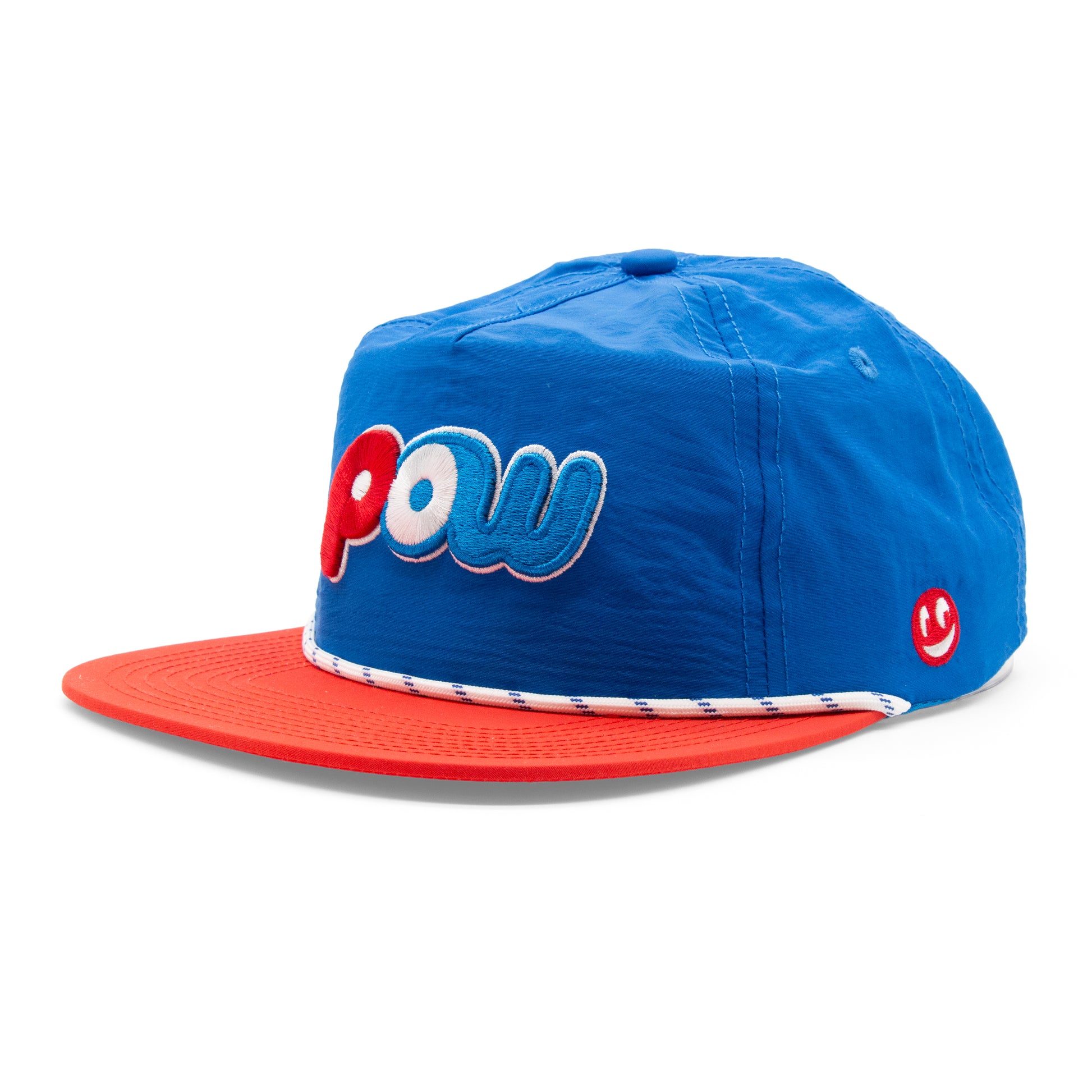 Adult POW Vintage Rope Hat royal left side view