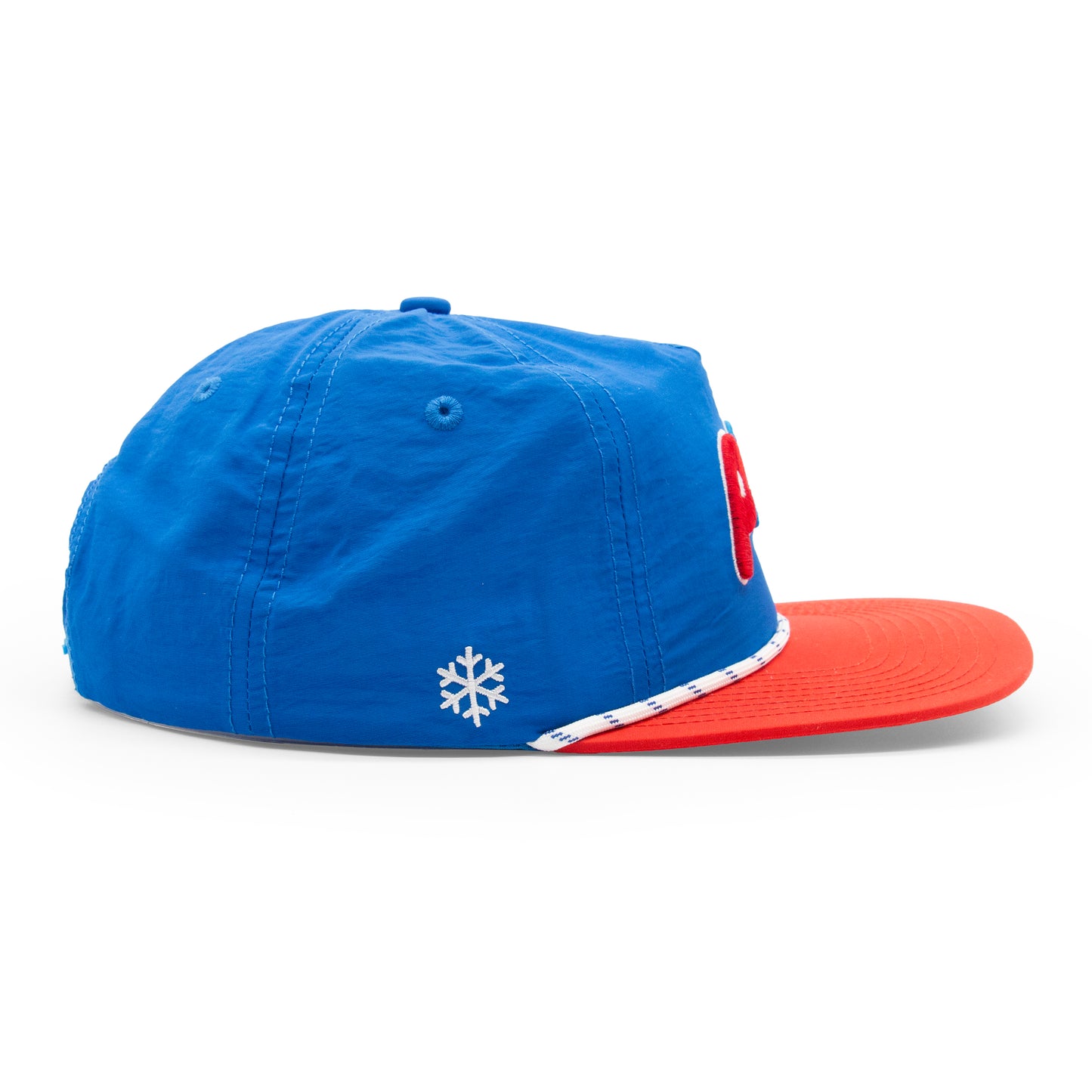 Adult POW Vintage Rope Hat royal angled back view