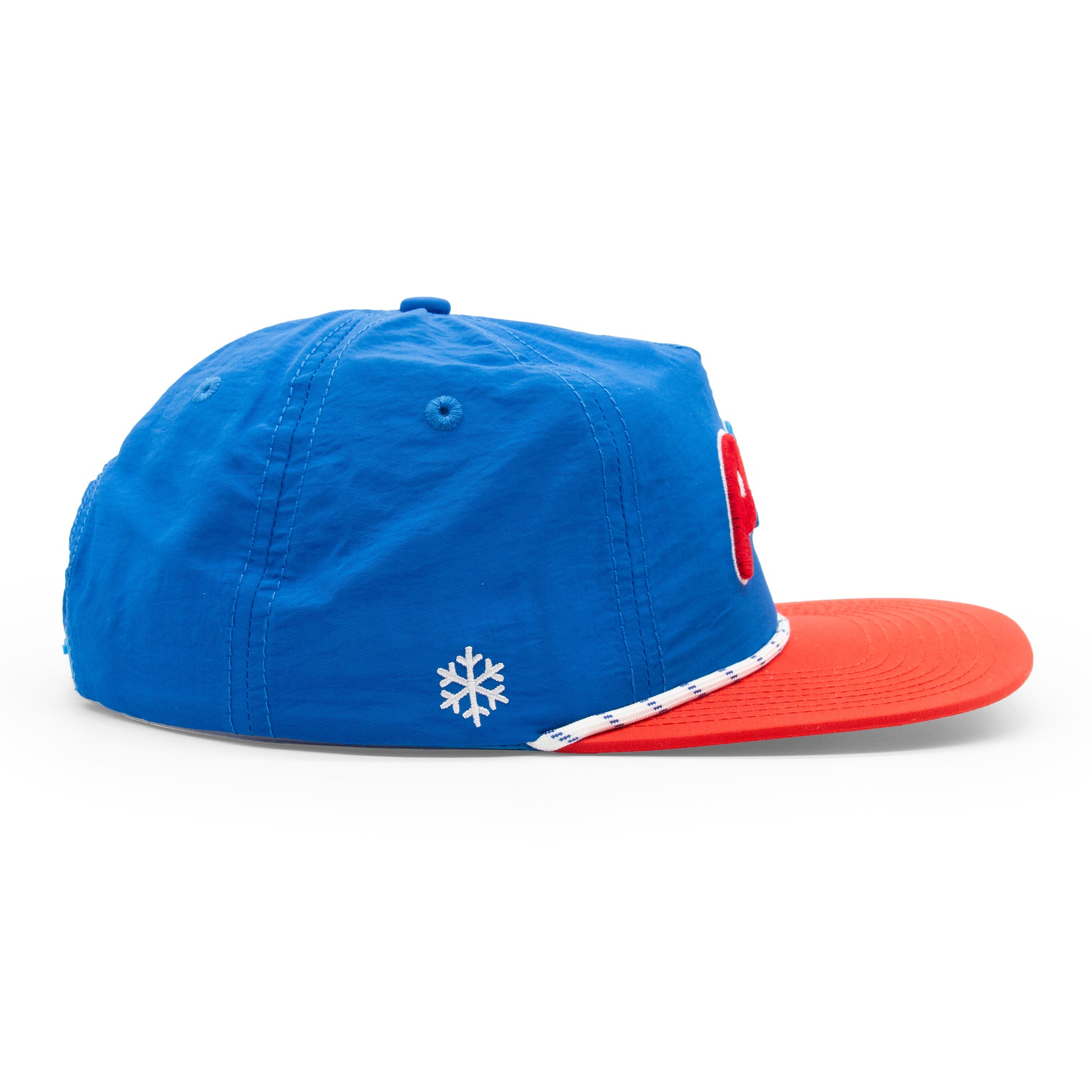 Adult POW Vintage Rope Hat royal angled back view