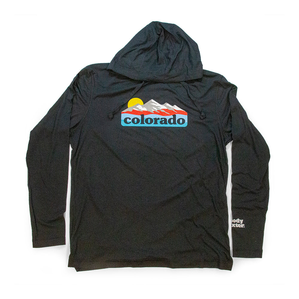Men’s Colorado Mountains Sunrise Hooded T-Shirt
