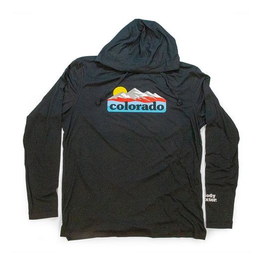 Men’s Colorado Mountains Sunrise Hooded T-Shirt