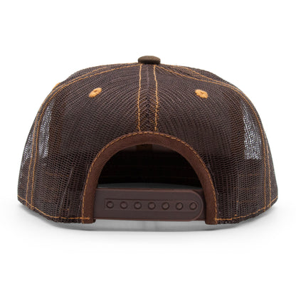 Kids Bison Flat Bill Hat Brown