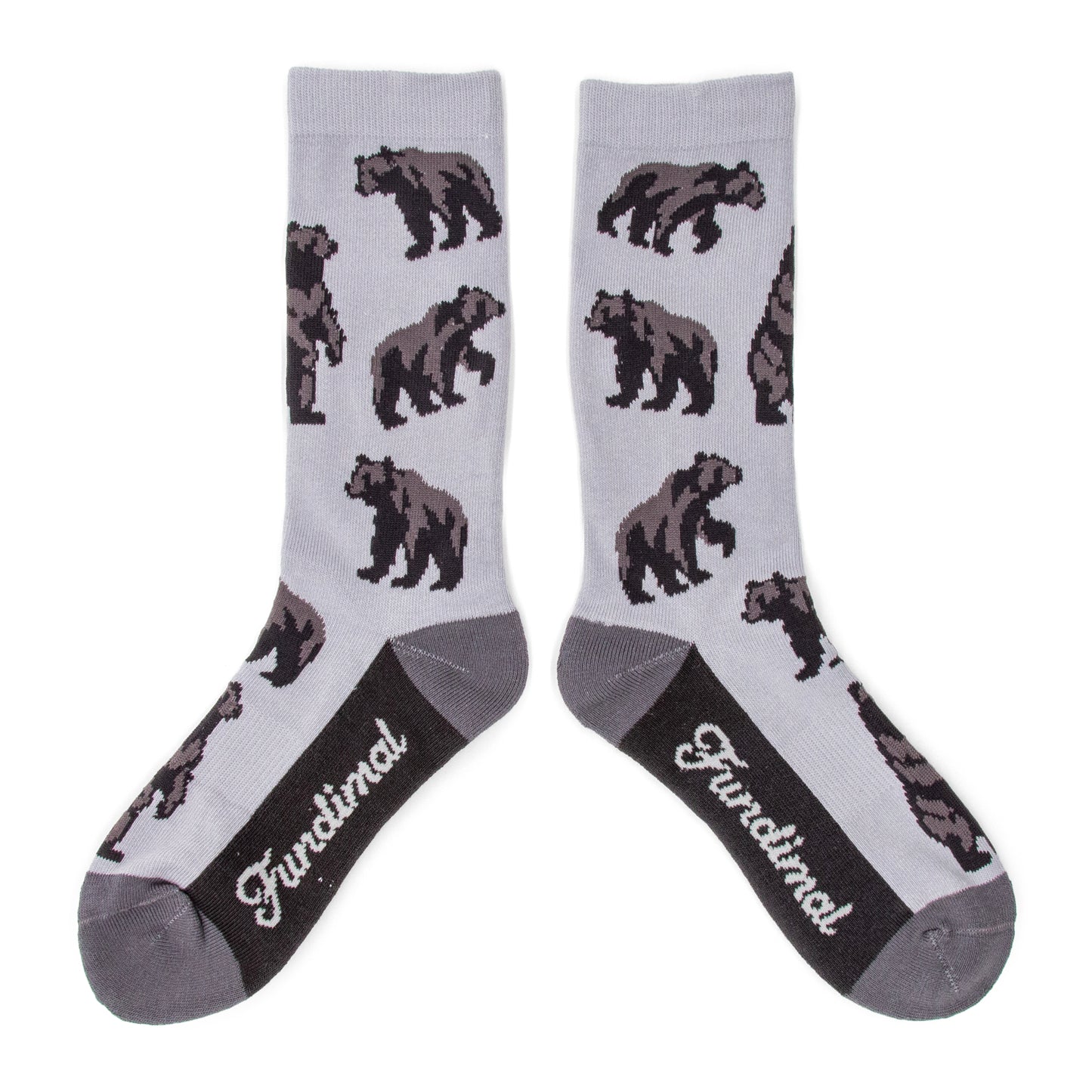 Big Kids Black Bear All Over Socks