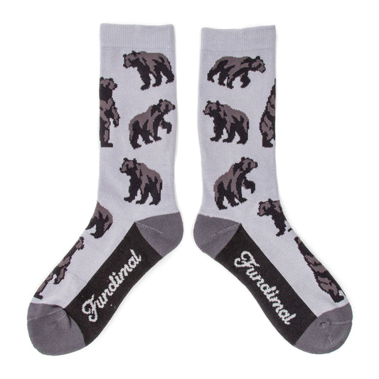 Big Kids Black Bear All Over Socks