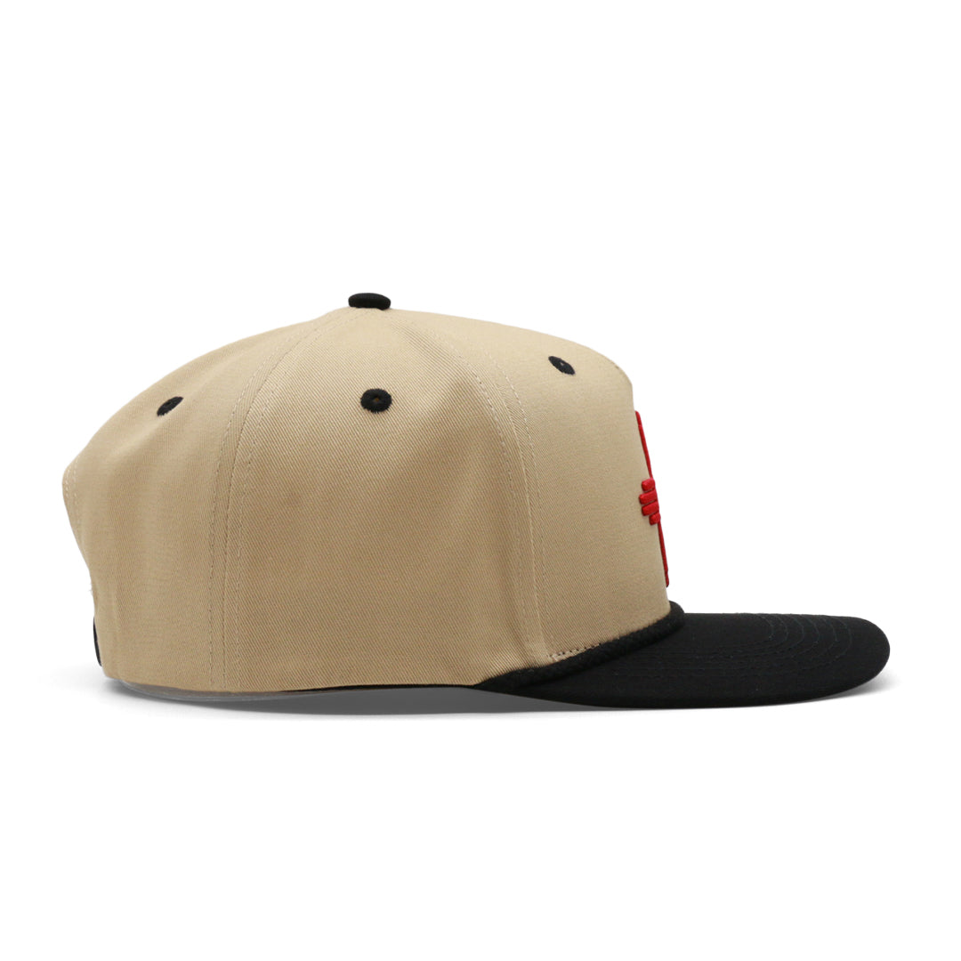 Adult New Mexico Zia Tan/Black Curved Bill Hat