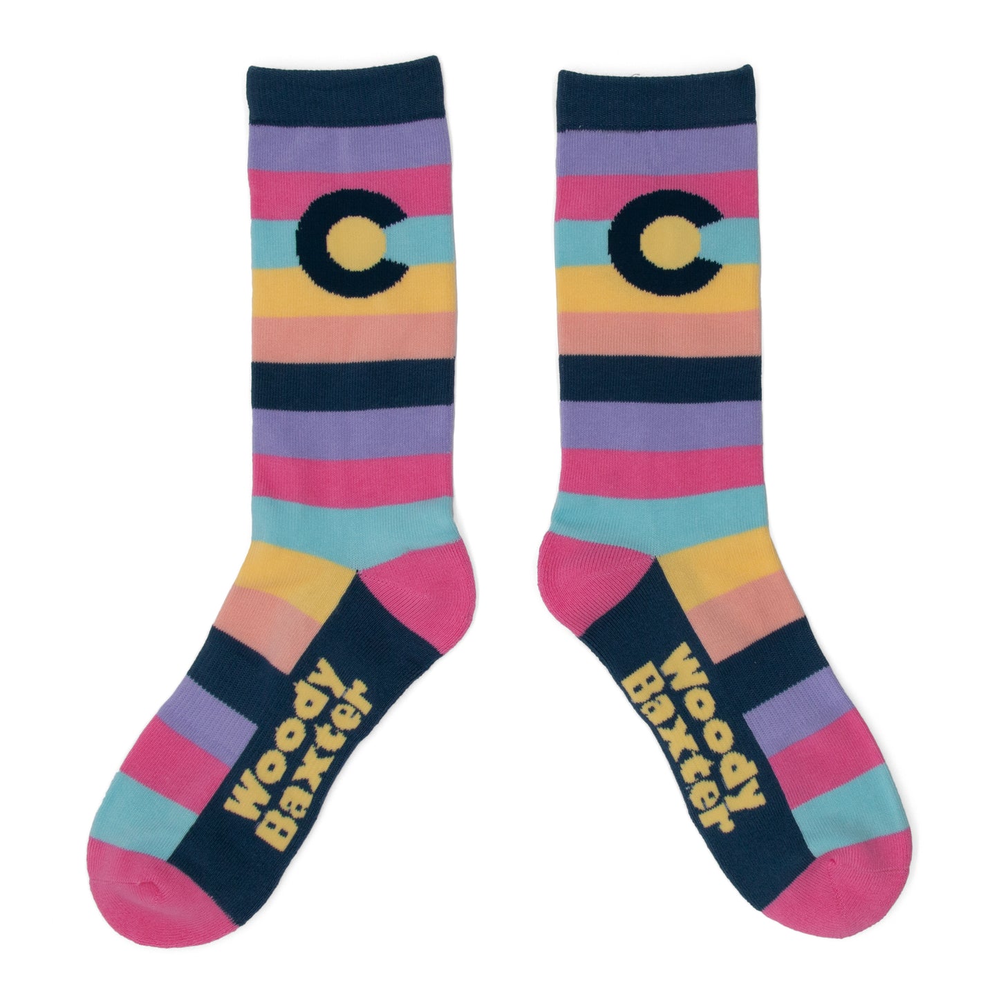 Adult CO Stripe Pink Socks