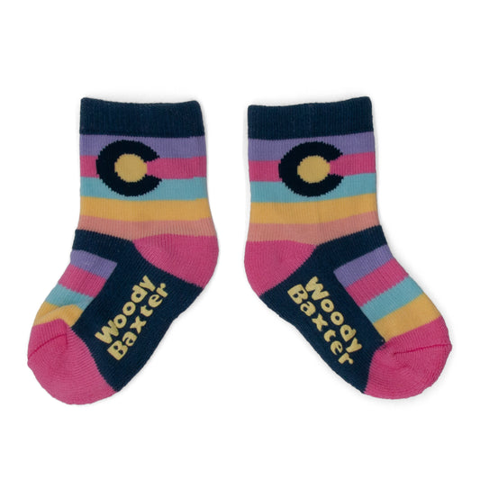 Toddler CO Stripe Pink Socks