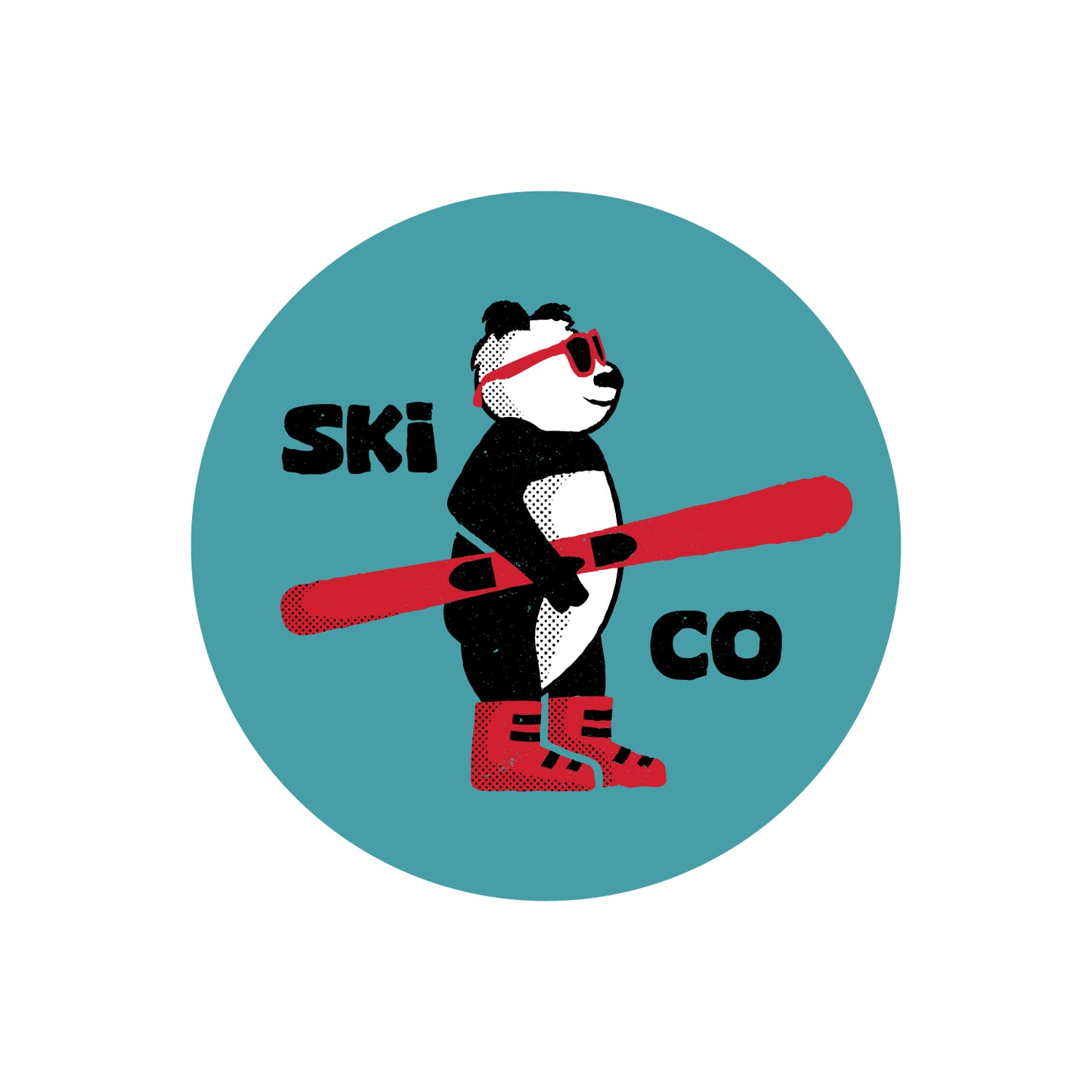 Panda Ski Colorado Sticker