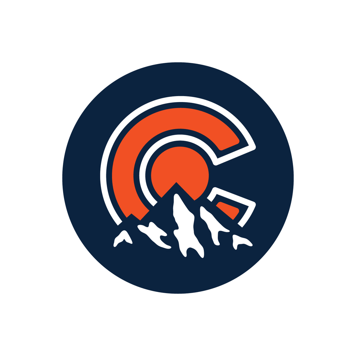 Colorado Mountains Sticker orange