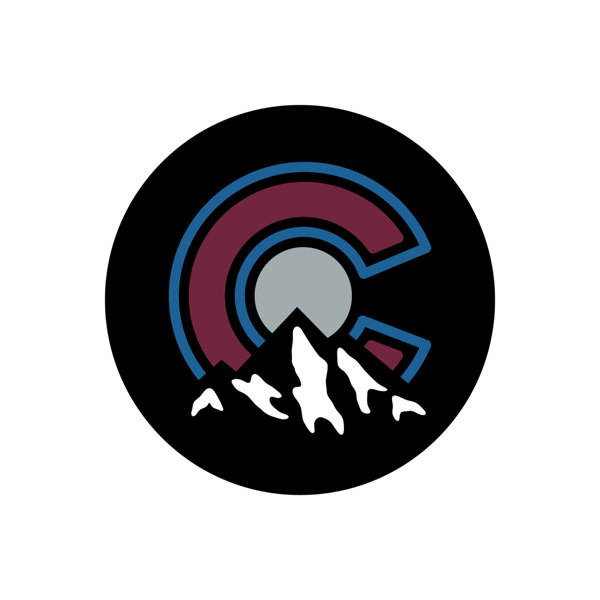 Colorado Mountains Sticker black