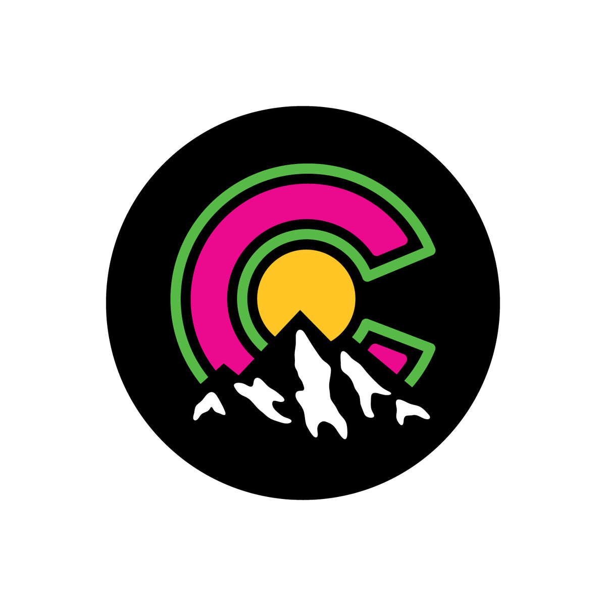 Colorado Mountains Sticker pink