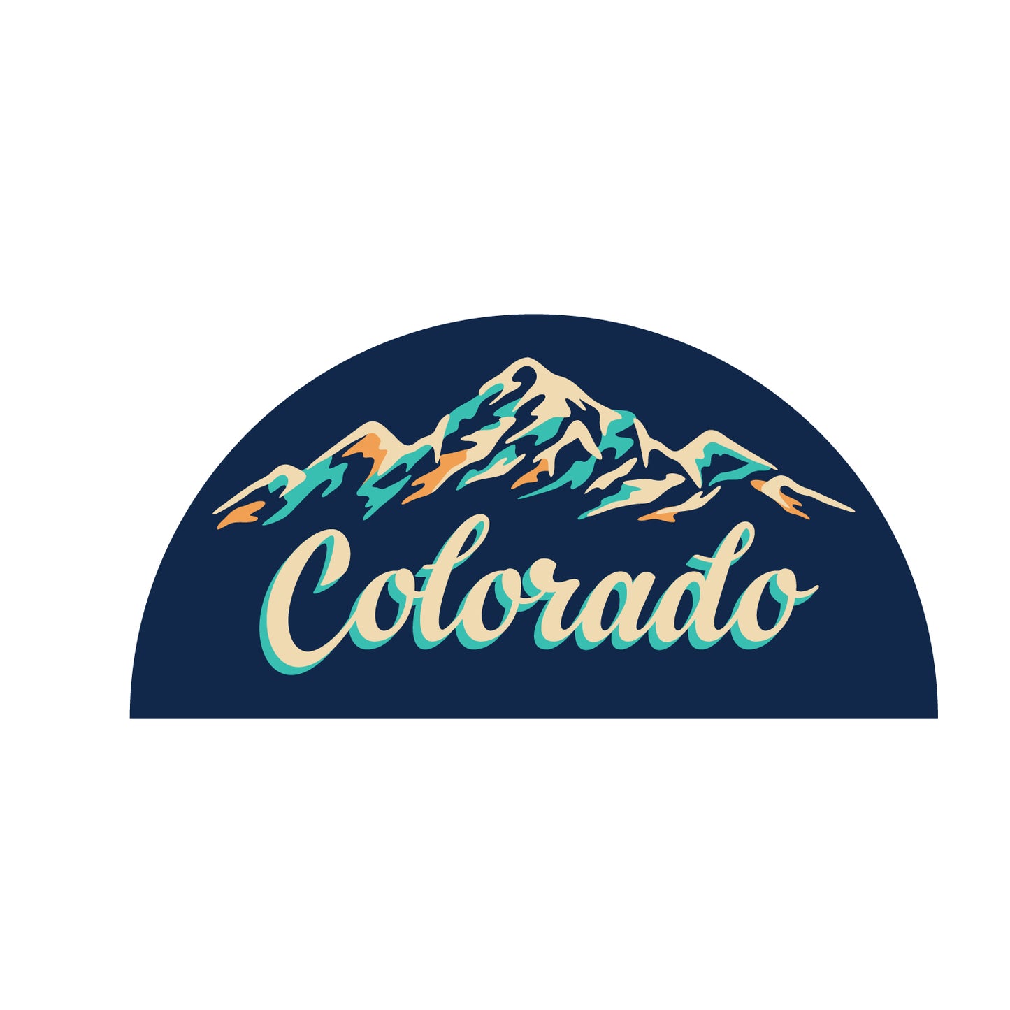 Colorado Paint Strokes Sticker