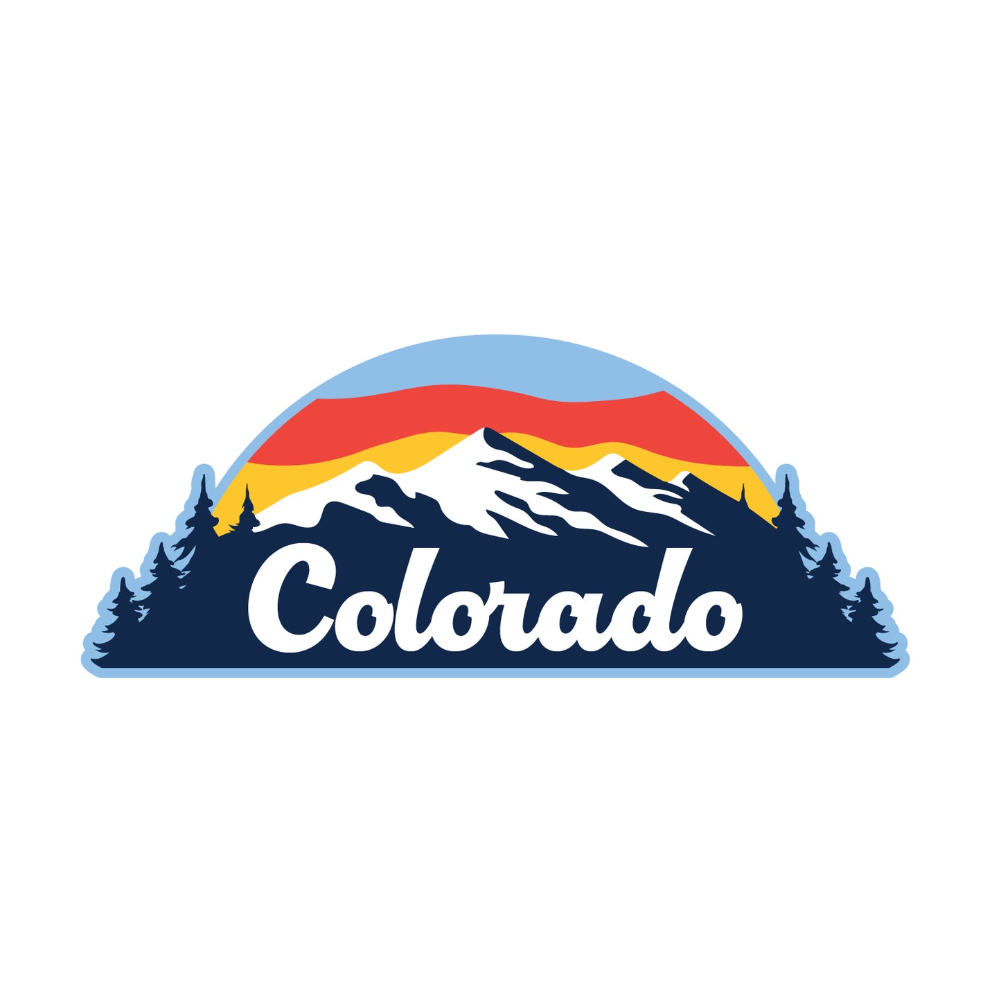 Colorado Tree Tops Sticker